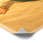 Beach Babe Pin-Up Mermaid - Retro Coastal Life Art Poster (Hoek)