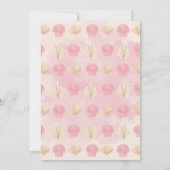 Beach Babe Shell Ocean Girl Baby shower Kaart (Achterkant)