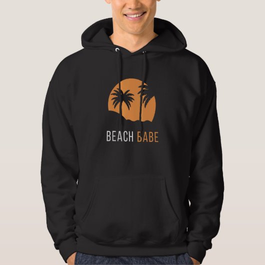 Beach Babe Summer Vacation Palm Trees and Sunshine Hoodie (Voorkant)