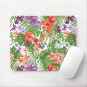 Beach Babe Tropical Flowers Muismat (Met muis)