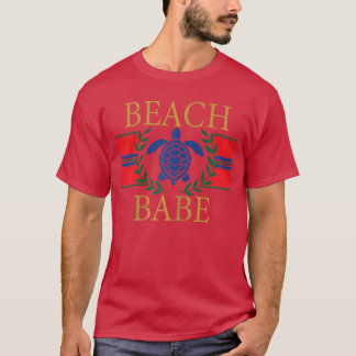 Beach Babe Zee Schildpad Kust Zomer Vakantie Gift T-shirt