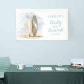 Beach Baby aan boord Jongen Baby Shower Spandoek (Beurs)