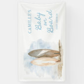 Beach Baby aan boord Jongen Baby Shower Spandoek (Verticaal)