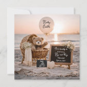 beach baby aankondiging zwangerschap aankondigings (Voorkant)