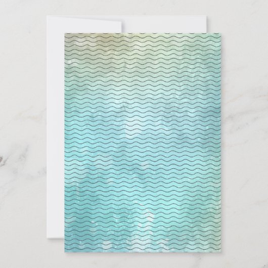 Beach Baby Boy Tropisch Baby shower Uitnodiging (Achterkant)