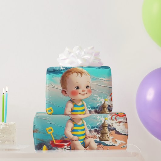 Beach Baby Cadeaupapier (Feestgeschenken)