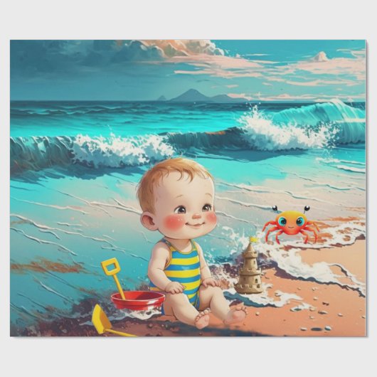 Beach Baby Cadeaupapier (Vlak)