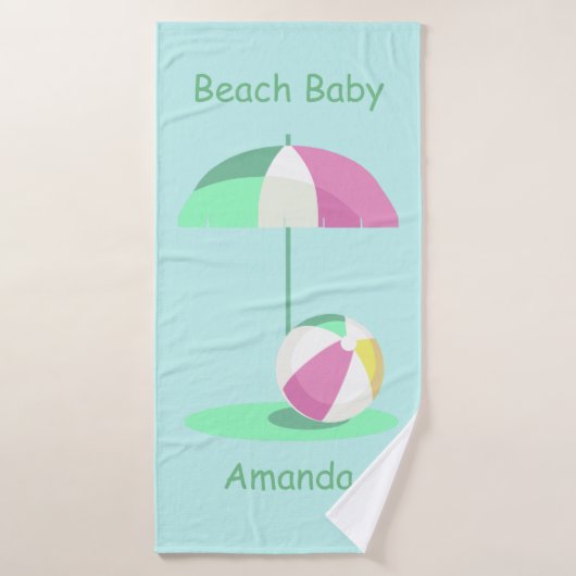 Beach Baby Girl Bath-handdoeken Badhanddoek (Badhanddoek)