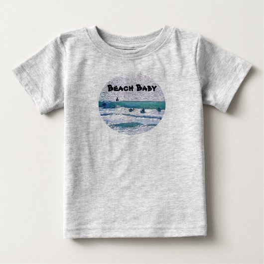 Beach Baby hangt tien Surfer Baby T-Shirt (Voorkant)