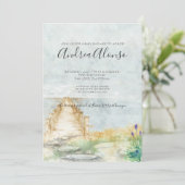 Beach Baby Nautical Baby shower Invitation Kaart (Staand voorkant)