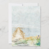 Beach Baby Nautical Baby shower Invitation Kaart (Achterkant)