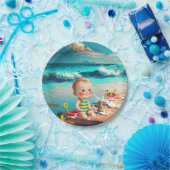Beach Baby Papieren Bordje (Feest)