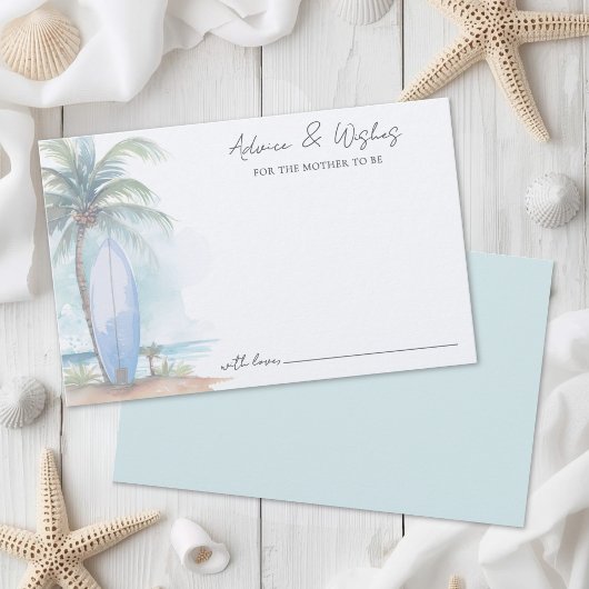 Beach Baby Shower Advieskaart