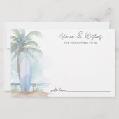 Beach Baby Shower Advieskaart (Voorkant)