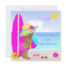 Beach Baby shower Girl Pink Blauwgroen Blue Ethnic