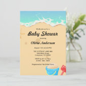 Beach Baby shower Kaart (Staand voorkant)