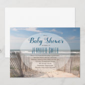 Beach Baby shower Kaart (Voorkant / Achterkant)