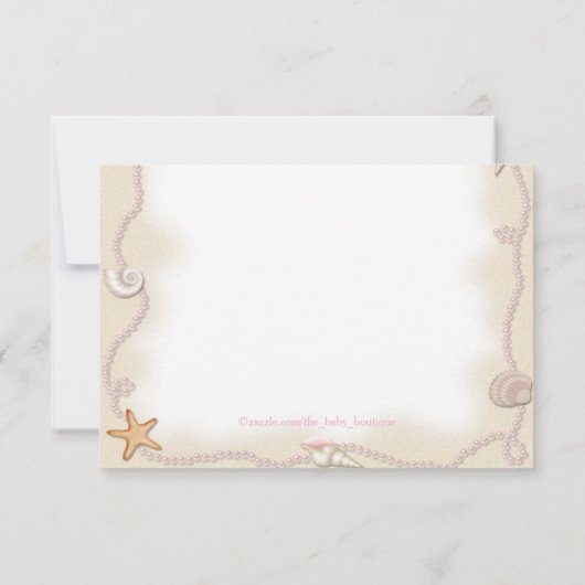 Beach Baby shower Kaart (Achterkant)