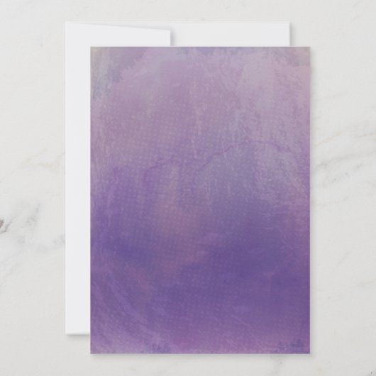 Beach Baby shower Palm Tree Paarse Waterverf Kaart (Achterkant)