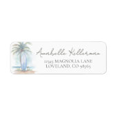 Beach Baby Shower Return Address Etiket (Voorkant)