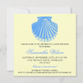 Beach Baby shower Scallop Shell Blue Kaart (Voorkant)