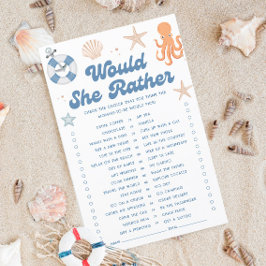 Beach Baby shower zou ze liever spel
