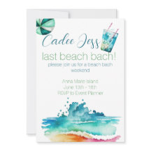 Beach Bach Party-uitnodiging