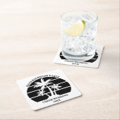 Beach Bachelor Party Island bruiloft gepersonalise Kartonnen Onderzetters (Insitu)