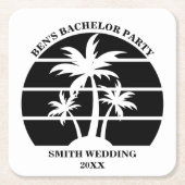 Beach Bachelor Party Island bruiloft gepersonalise Kartonnen Onderzetters (Voorkant)
