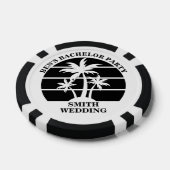 Beach Bachelor Party Island bruiloft gepersonalise Poker Chips (Enkel)