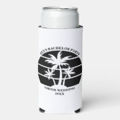 Beach Bachelor Party Island bruiloft gepersonalise Seltzer Blikjeskoeler (Seltzer Voorkant)