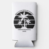 Beach Bachelor Party Island bruiloft gepersonalise Seltzer Blikjeskoeler (Achterkant)