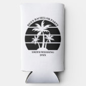 Beach Bachelor Party Island bruiloft gepersonalise Seltzer Blikjeskoeler (Voorkant)