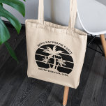 Beach Bachelor Party Weddenschap Groomsmen Tote Bag<br><div class="desc">Koele palmbomen op een stijlvol aangepast vrijgezellenfeest of groomsmen canvas tas cadeau. Pas deze coole tassen aan voor uw bestemming bruiloft. Ze zijn perfect voor het hele bruidsfeest om mee te nemen naar een repetitiediner op het eiland of voor een bruidsmeisje of de beste man.</div>
