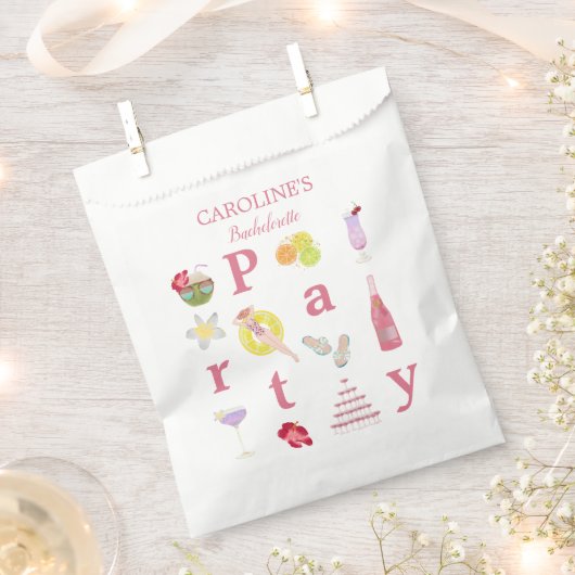 Beach Bachelorette Bash Vrijgezellenfeest Welkomst Bedankzakje (Geknipt)