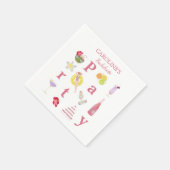 Beach Bachelorette Bash Vrijgezellenfeest Welkomst Servet (Hoek)