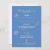 Beach Bachelorette | Blauw | grillig handgetekend Kaart (Achterkant)