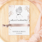 Beach Bachelorette Hair Scrunchie Houder Informatiekaartje