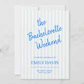 Beach Bachelorette Invitation, Bach Party Weekend  Kaart (Voorkant)