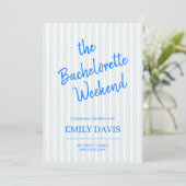 Beach Bachelorette Invitation, Bach Party Weekend  Kaart (Staand voorkant)