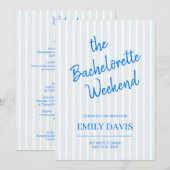 Beach Bachelorette Invitation, Bach Party Weekend  Kaart (Voorkant / Achterkant)