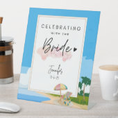 Beach Bachelorette | Kippen partij aangepast Reclamebord Met Voetstuk (Insitu)