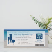 Beach Bachelorette Party Boarding Pass Kaart (Staand voorkant)