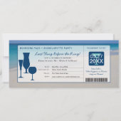 Beach Bachelorette Party Boarding Pass Kaart (Voorkant)
