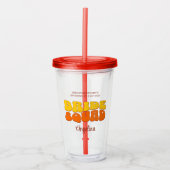 Beach Bachelorette Party Bruid Squad Bruidsmeisje Acryl Drinkbeker (Voorkant)