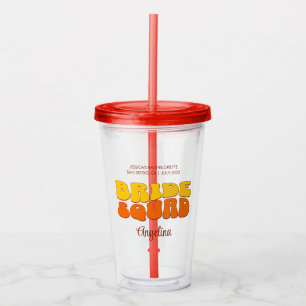 Beach Bachelorette Party Bruid Squad Bruidsmeisje Acryl Drinkbeker