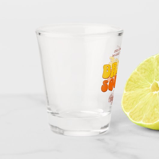 Beach Bachelorette Party Bruid Squad Bruidsmeisje Shot Glas (Links)