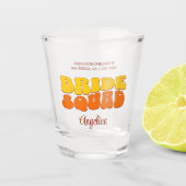 Beach Bachelorette Party Bruid Squad Bruidsmeisje Shot Glas (Voorkant)