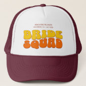 Beach Bachelorette Party Bruid Squad Bruidsmeisje Trucker Pet (Voorkant)