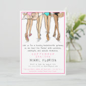 Beach Bachelorette Party Destination Bride Squad  Kaart (Staand voorkant)